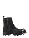 Diesel D-hammer Leather Ankle Boots In Black