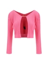 Jacquemus Pink Le Raphia 'la Maille Pralu Longue' Cardigan