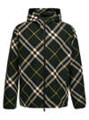 Burberry Check-pattern Zipped Hooded Jacket