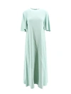 ERIKA CAVALLINI VISCOSE LONG DRESS WITH CUT-OUT DETAILS