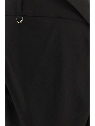 Jacquemus Saudade Asymmetric Twill Midi Skirt In Black