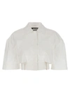 JACQUEMUS LA CHEMISE COURTE BARI SHIRT, BLOUSE WHITE