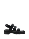 Proenza Schouler Leather Shiny Sandals With Carrion Sole In Black