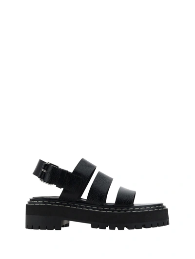 Proenza Schouler Lug Sole Sandals In Black