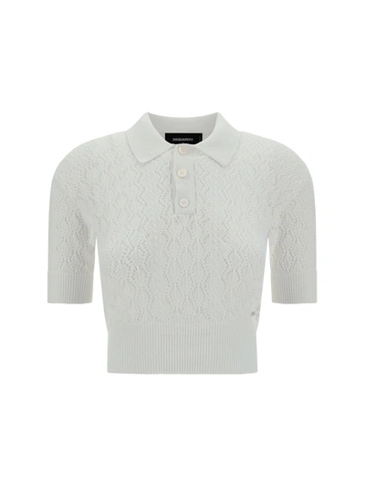 Dsquared2 Knitwear In Optical White