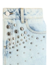 Alessandra Rich Minigonna Denim Con Borchie