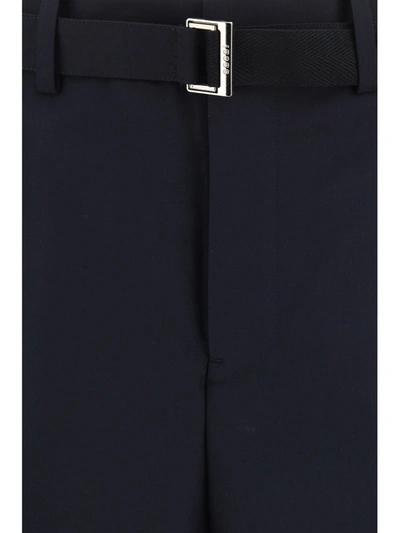 Sacai Trousers In Navy