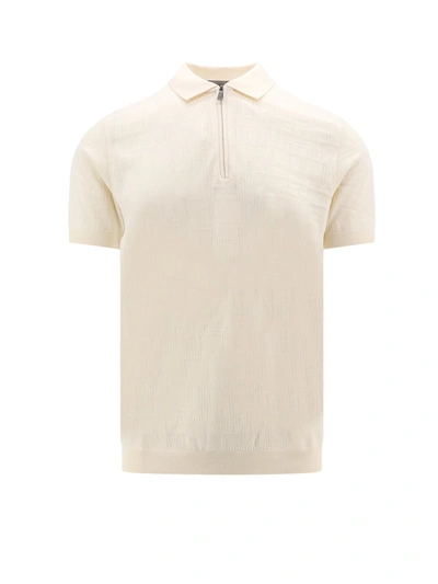 Corneliani Cotton Polo Shirt In Beige