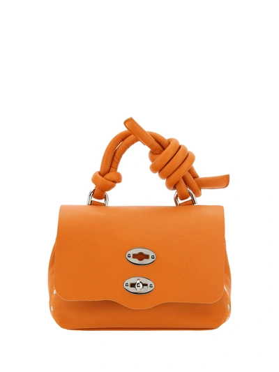 Zanellato Postina Piuma Knot Handbag In Orange