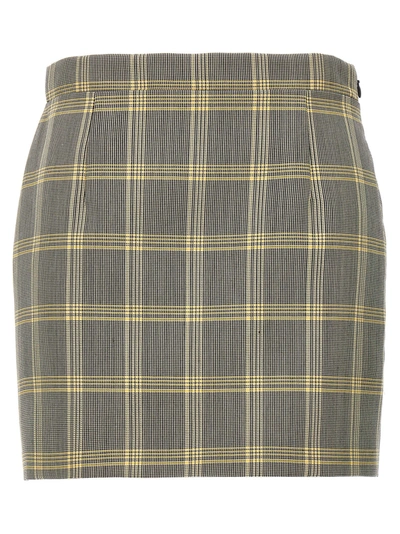 Marni Prince Of Wales Mini Skirt In Yellow