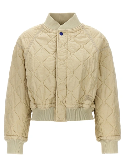 Burberry Quilted Bomber Jacket In Soap