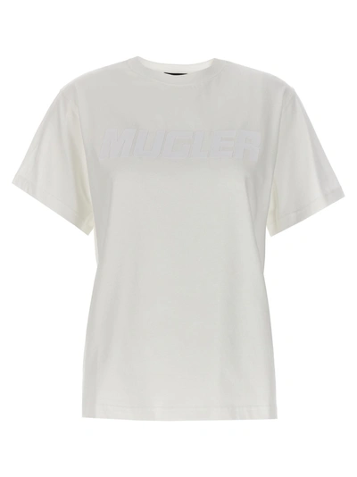 Mugler Rubberized Logo T-shirt In White