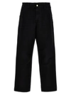 Carhartt Single Knee Straight-leg Organic Cotton-canvas Trousers In Black