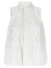 SACAI SLEEVELESS SHIRT SHIRT, BLOUSE WHITE