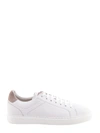 BRUNELLO CUCINELLI LEATHER SNEAKERS WITH SUEDE DETAILS