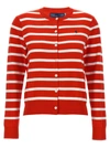 POLO RALPH LAUREN STRIPED CARDIGAN SWEATER, CARDIGANS RED