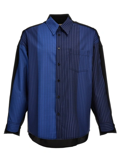 Marni Striped Shirt Shirt, Blouse Blue In Azul
