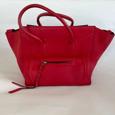 Pre-owned Celine Red Leather Phantom Large Tote Bag