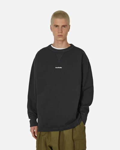 Acne Studios Logo Crewneck Sweatshirt In Black