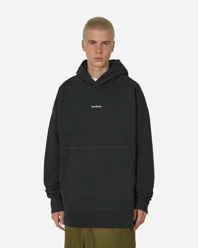 Acne Studios Logo Hooded Sweatshirt In Black