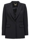 Elisabetta Franchi Single-breasted Blazer In Black
