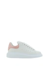 Alexander Mcqueen Oversized Leather Sneakers With Chunky Sole And Logo Detail In White/clay
