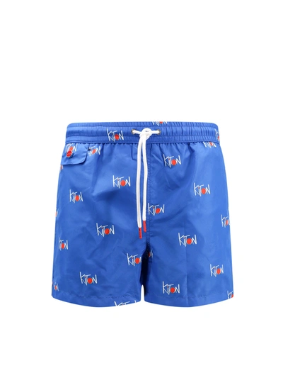 Kiton Swim Trunk In Blue