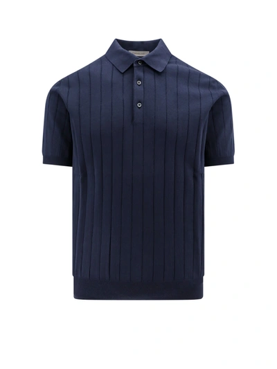 Corneliani Polo Shirt In Blue