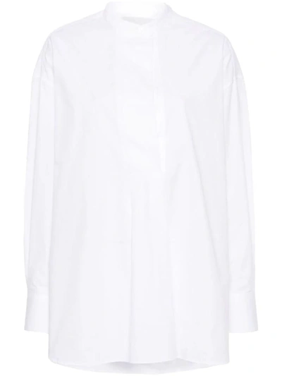 Studio Nicholson Woman Shirt Sky Blue Size 2 Cotton In White