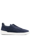 ZEGNA ZEGNA TRIPLE STITCH LOW TOP SNEAKERS SHOES