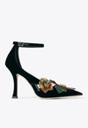 Jimmy Choo Azara Velour Pointed In Black