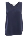 P.a.r.o.s.h Sleeveless Scoop Neck Blouse In Blue