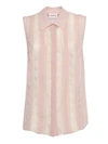 P.a.r.o.s.h Lace-panelling Sleveless Blouse In Pink