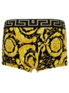 VERSACE GOLD BOXER BRIEFS WITH BAROCCO PRINT IN STRETCH COTTON MAN