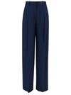THEORY BLUE PANTS WITH PINCES DETAIL AT THE FRONT IN VISCOSE WOMAN