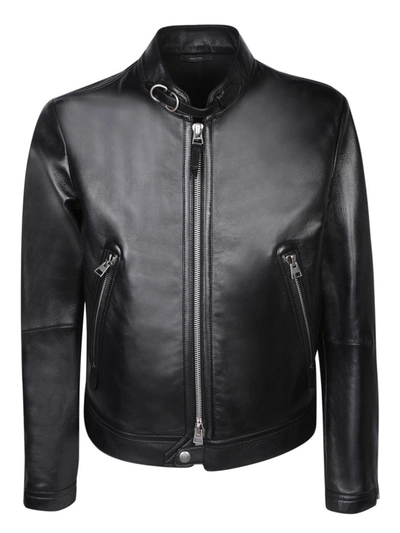Tom Ford Black Leather Biker Jacket