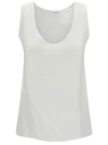 P.a.r.o.s.h White Tank Top With Plunging U Neckline In White