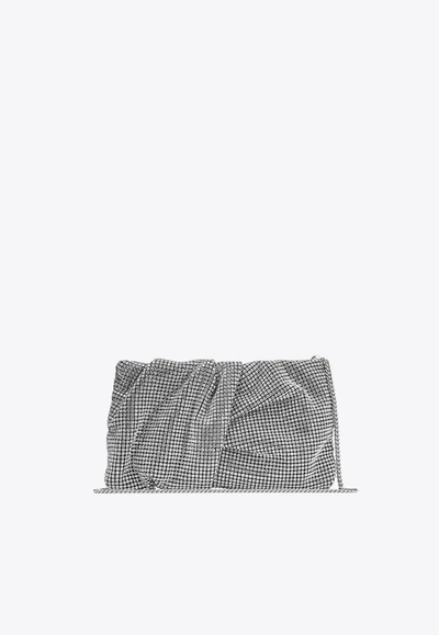 Jimmy Choo Small Bonny Crystal Clutch In Silver