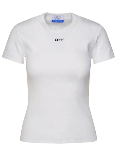 OFF-WHITE OFF-WHITE WHITE COTTON T-SHIRT