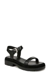 Vince Heloise Leather Easy Comfort Sandals In Black Leather