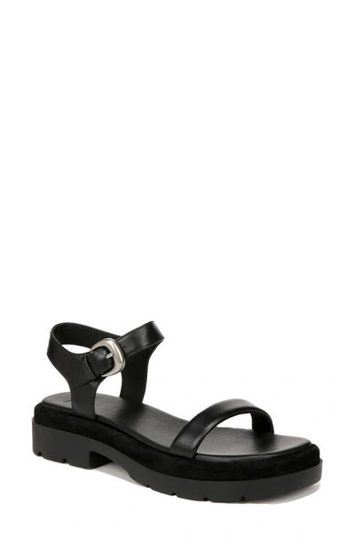 Vince Heloise Leather Easy Comfort Sandals In Black