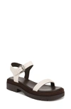 Vince Heloise Leather Easy Comfort Sandals In Milk