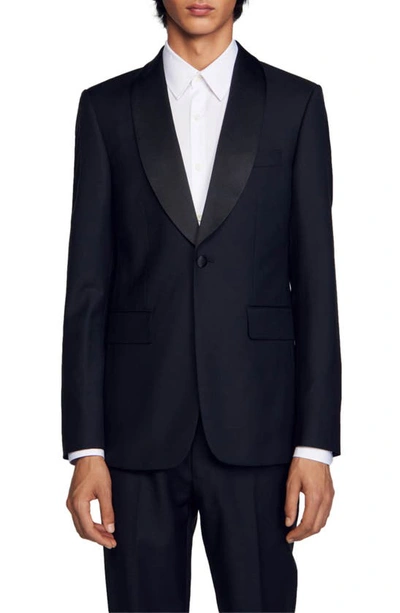 Sandro Tuxedo Jacket In Schwarz