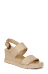 Vince Roma Slingback Platform Wedge Sandal In Macadamia