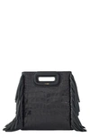 Maje Womens Black Mini M Croc-embossed Leather Cross-body Bag 1 Size In Black