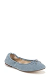 Sam Edelman Felicia Luxe Ballet Flat Tide In Montrose Blue