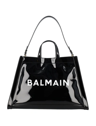 Balmain Olivier's Patent Tote Bag In Black