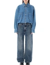 Haikure Tilda Two-tone Denim Jumpsuit In Piano Blue