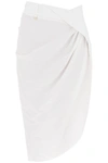 Jacquemus La Jupe Saudade Asymmetric Skirt In White