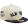New Era White New York Yankees  Corduroy Classic 59fifty Fitted Hat In White